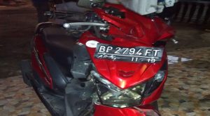 Inilah satu satu kendaraan yang terlibat adu kambing di Jalan Gatot Subroto Tanjungpinang. Foto Satlantas Polres Tanjungpinang