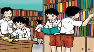 Murid-murid gemar membaca. Foto Ilustrasi