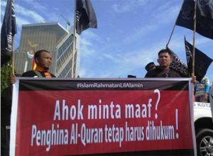 Demo Ahok di Pekanbaru, Riau belum lama ini. Sumber Foto Tribun.